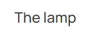 The lamp